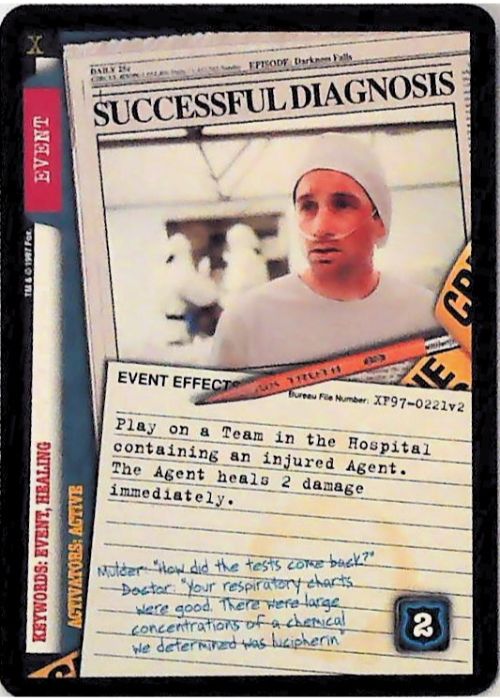 X-Files CCG | Successful Diagnosis XF97-0221v2  | The Nerd Merchant