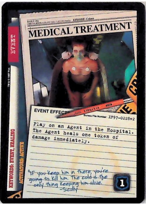 X-Files CCG | Medical Treatment XF97-0228v2  | The Nerd Merchant
