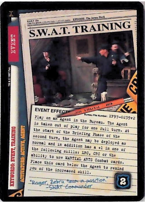 X-Files CCG | S.W.A.T. Training XF97-0235v2  | The Nerd Merchant
