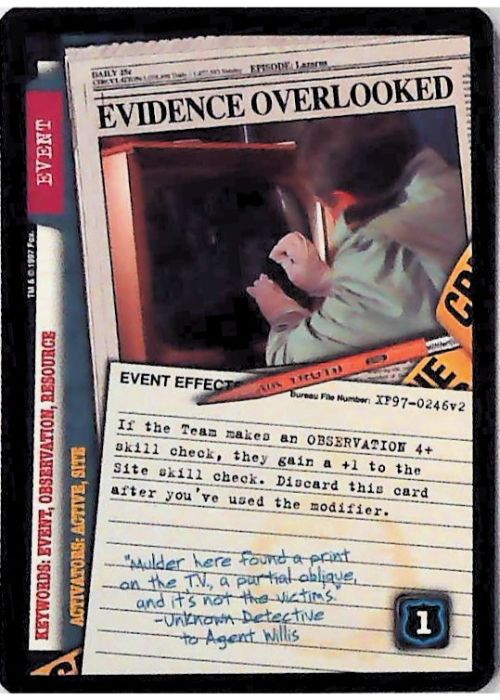 X-Files CCG | Evidence Overlooked XF97-0246v2  | The Nerd Merchant