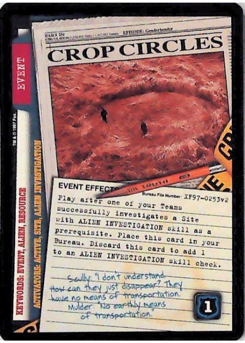 X-Files CCG | Crop Circles XF97-0253v2  | The Nerd Merchant