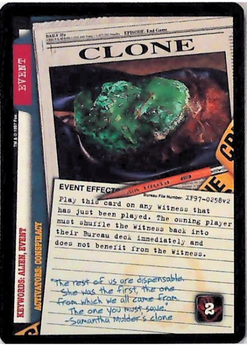 X-Files CCG | Clone XF97-0258v2  | The Nerd Merchant