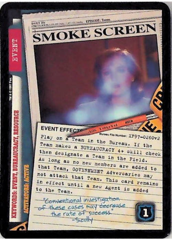 X-Files CCG | Smoke Screen XF97-0260v2  | The Nerd Merchant