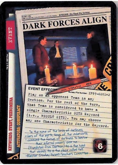 X-Files CCG | Dark Forces Align XF97-0261v2  | The Nerd Merchant