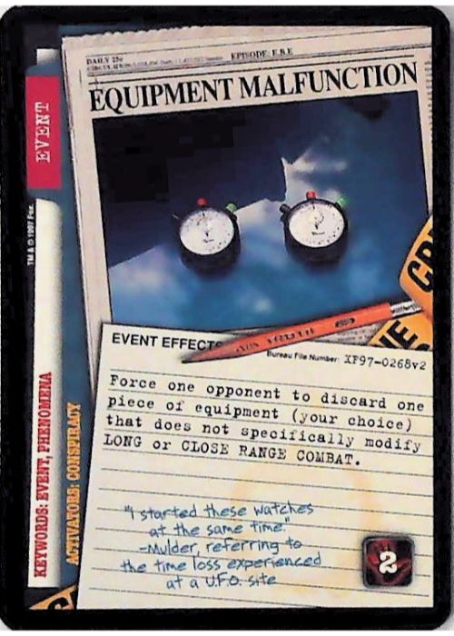 X-Files CCG | Equipment Malfunction XF97-0268v2  | The Nerd Merchant