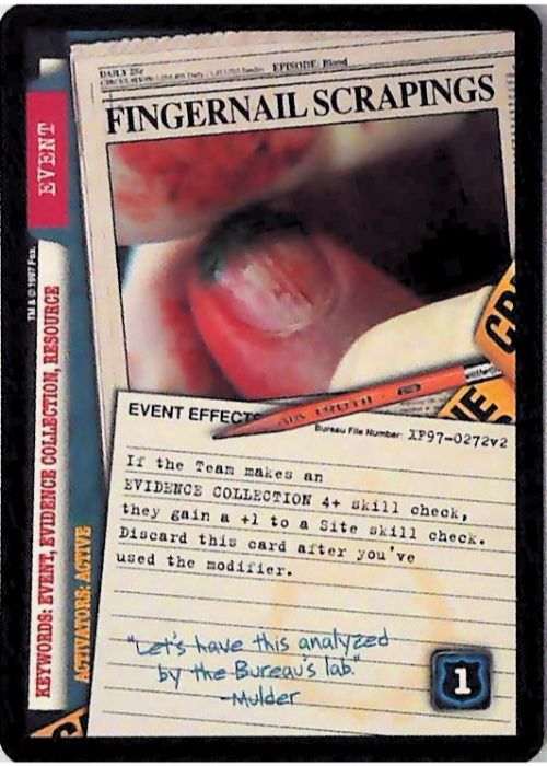 X-Files CCG | Fingernail Scrapings XF97-0272v2  | The Nerd Merchant