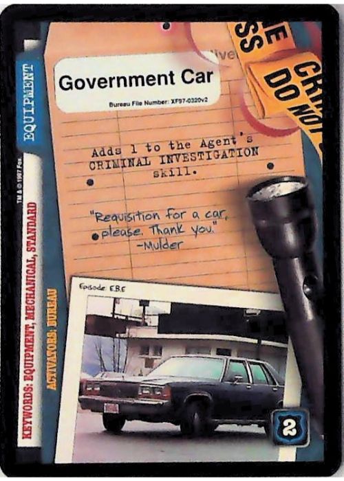 X-Files CCG | Government Car XF97-0320v2  | The Nerd Merchant