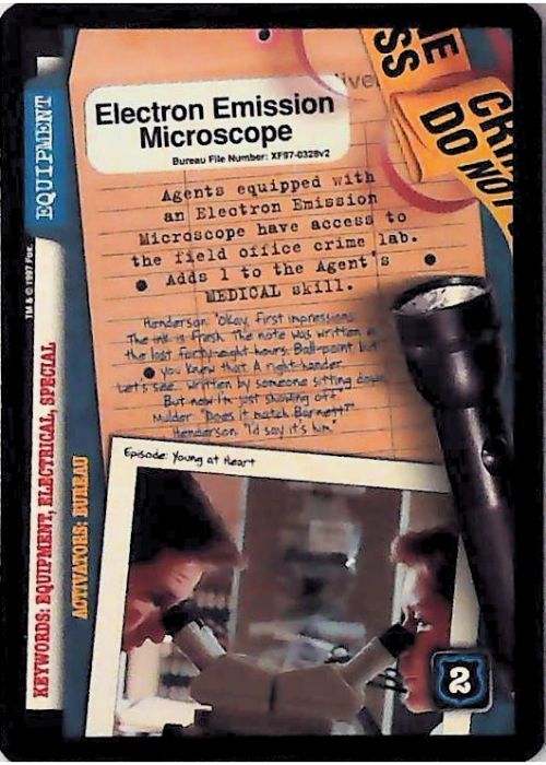 X-Files CCG | Electron Emission Microscope XF97-0328v2  | The Nerd Merchant