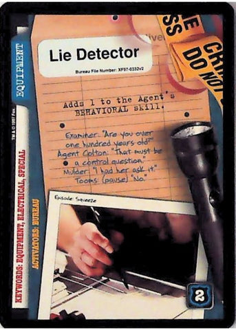 X-Files CCG | Lie Detector XF97-0332v2  | The Nerd Merchant