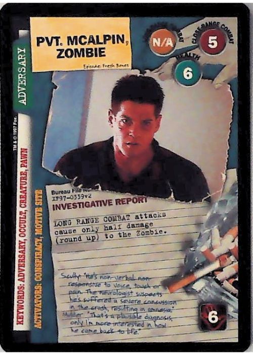 X-Files CCG | Pvt. McAlpin, Zombie XF97-0339v2  | The Nerd Merchant