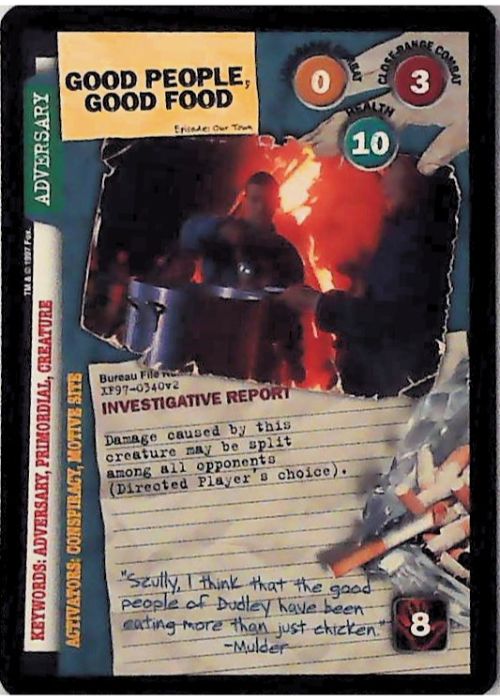 X-Files CCG | Good People, Good Food XF97-0340v2  | The Nerd Merchant