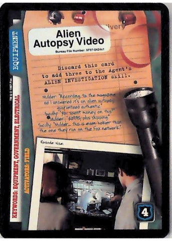 X-Files CCG | Alien Autopsy Video XF97-424x1    | The Nerd Merchant