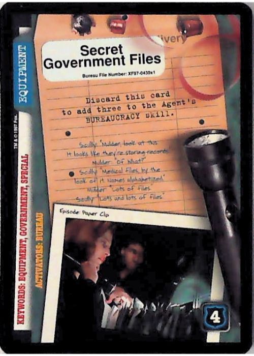 X-Files CCG | Secret Government Files XF97-439x1    | The Nerd Merchant