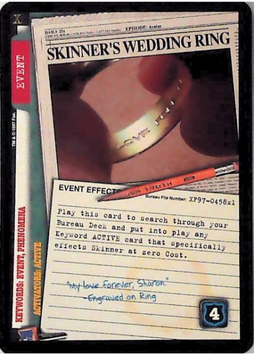 X-Files CCG | Skinner€™s Wedding Ring XF97-458x1    | The Nerd Merchant