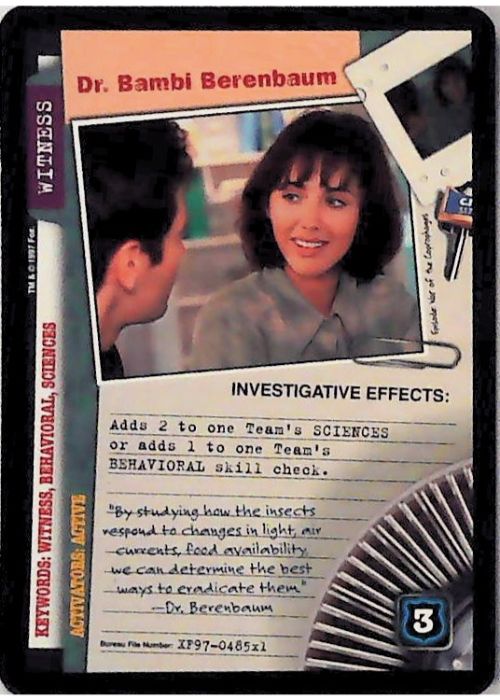 X-Files CCG | Dr. Bambi Berenbaum XF97-485x1    | The Nerd Merchant