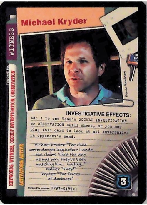 X-Files CCG | Michael Kryder XF97-497x1    | The Nerd Merchant