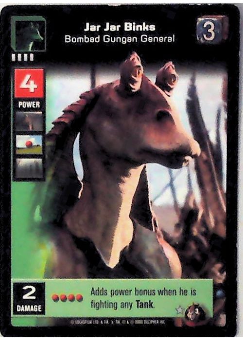 Young Jedi CCG | Jar Jar Binks - Bombad Gungan General (Battle of Naboo #3) | The Nerd Merchant