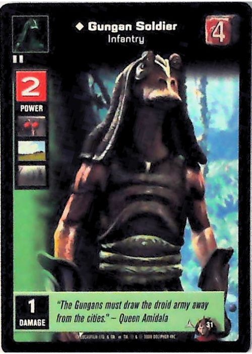 Young Jedi CCG | Gungan Soldier - Infantry (Battle of Naboo #31) | The Nerd Merchant