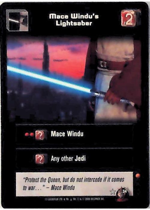 Young Jedi CCG | Mace Windu's Lightsaber (Battle of Naboo #34) | The Nerd Merchant