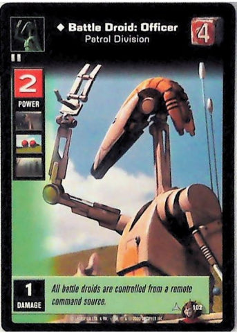 Young Jedi CCG | Battle Droid: Officer - Patrol Division (Battle of Naboo #102) | The Nerd Merchant