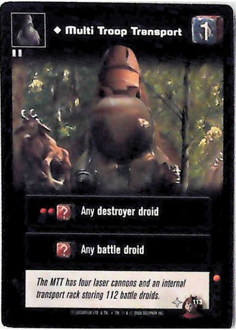 Young Jedi CCG | Multi Troop Transport (Battle of Naboo #113) | The Nerd Merchant