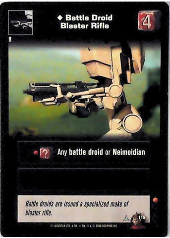 Young Jedi CCG | Battle Droid Blaster Rifle (Battle of Naboo #115) | The Nerd Merchant