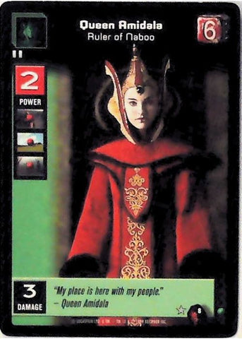 Young Jedi CCG | Queen Amidala - Ruler of Naboo (Menace of Darth Maul #8) | The Nerd Merchant