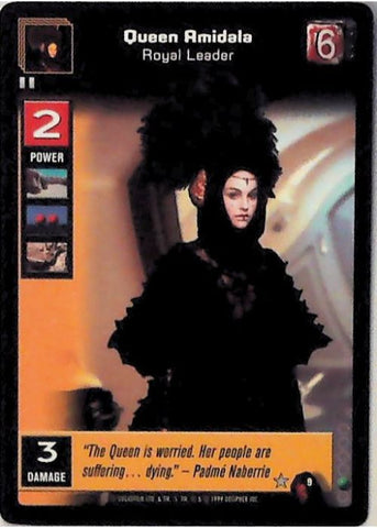 Young Jedi CCG | Queen Amidala - Royal Leader (Menace of Darth Maul #9) | The Nerd Merchant