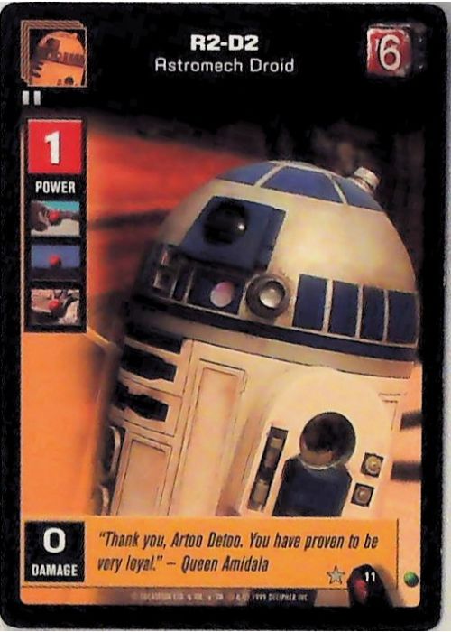 Young Jedi CCG | R2-D2 - Astromech Droid (Menace of Darth Maul #11) | The Nerd Merchant