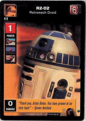 Young Jedi CCG | R2-D2 - Astromech Droid (Menace of Darth Maul #11) | The Nerd Merchant