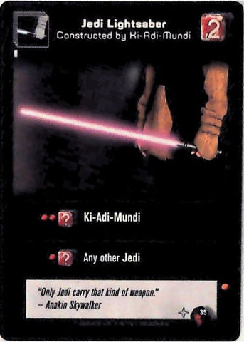 Young Jedi CCG | Jedi Lightsaber - Constructed by Ki-Adi-Mundi (Menace of Darth Maul #35) | The Nerd Merchant