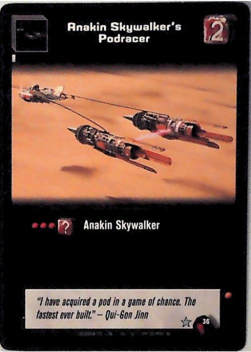 Young Jedi CCG | Anakin Skywalker's Podracer (Menace of Darth Maul #36) | The Nerd Merchant