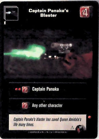 Young Jedi CCG | Captain Panaka's Blaster (Menace of Darth Maul #37) | The Nerd Merchant