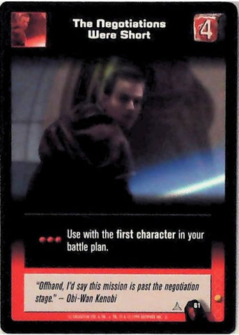 Young Jedi CCG | The Negotiations Were Short (Menace of Darth Maul #61) | The Nerd Merchant