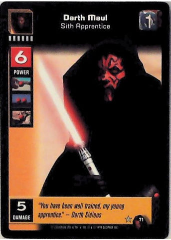 Young Jedi CCG | Darth Maul - Sith Apprentice (Menace of Darth Maul #71) | The Nerd Merchant