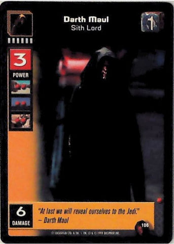 Young Jedi CCG | Darth Maul - Sith Lord (Menace of Darth Maul #106) | The Nerd Merchant