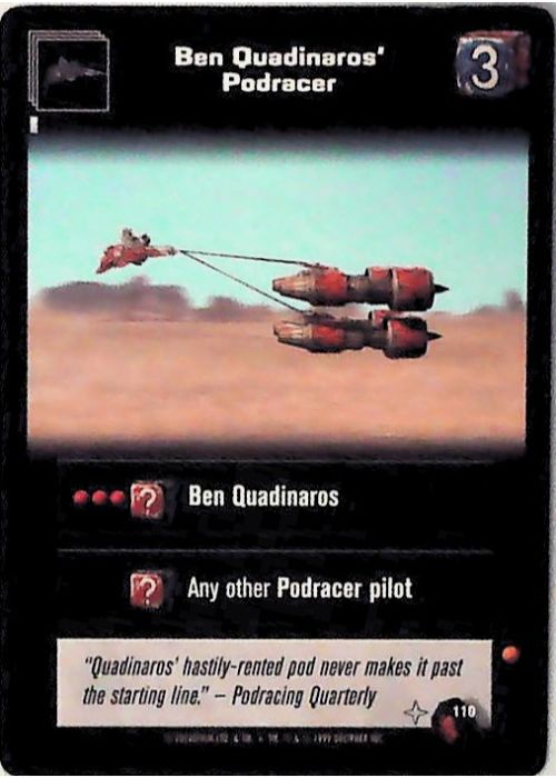 Young Jedi CCG | Ben Quadnaros' Podracer (Menace of Darth Maul #110) | The Nerd Merchant