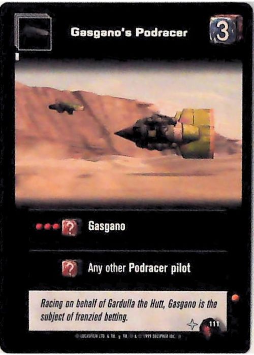 Young Jedi CCG | Gasgano's Podracer (Menace of Darth Maul #111) | The Nerd Merchant