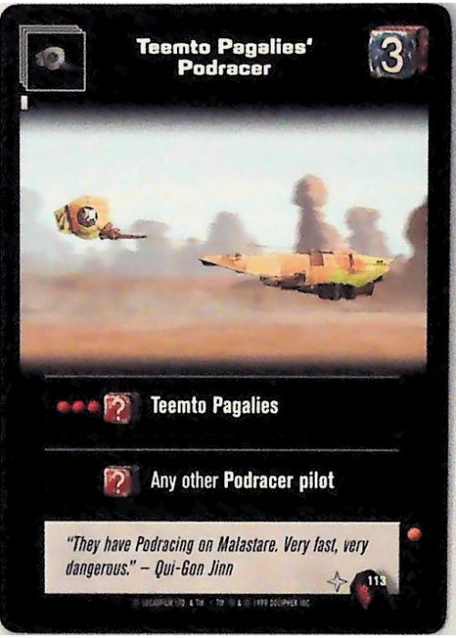 Young Jedi CCG | Teemto Pagalies' Podracer (Menace of Darth Maul #113) | The Nerd Merchant