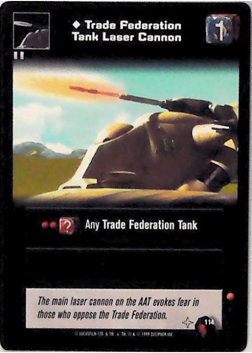 Young Jedi CCG | Trade Federation Tank Laser Cannon (Menace of Darth Maul #114) | The Nerd Merchant