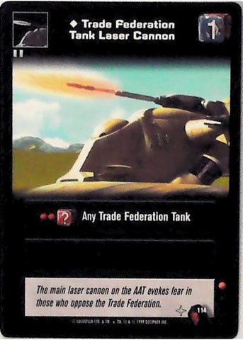 Young Jedi CCG | Trade Federation Tank Laser Cannon (Menace of Darth Maul #114) | The Nerd Merchant