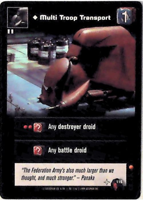 Young Jedi CCG | Multi Troop Transport (Menace of Darth Maul #115) | The Nerd Merchant