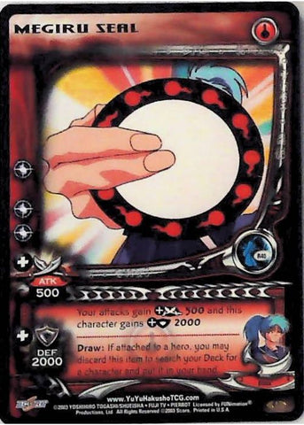 Yu Yu Hakusho TCG | Megiru Seal - Dark Tournament R40 | The Nerd Merchant