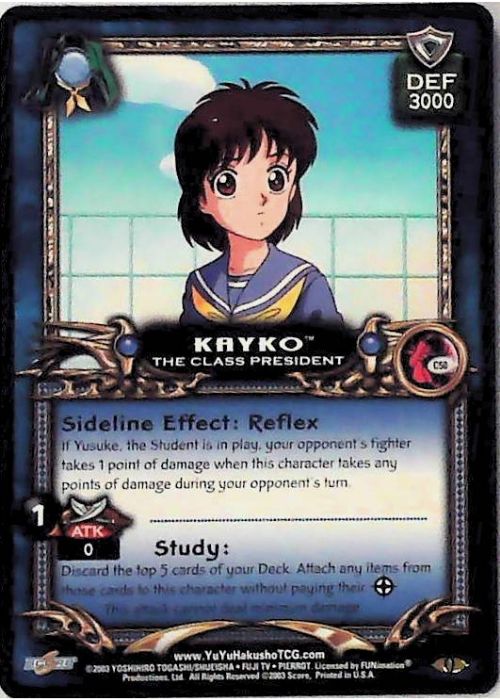 Yu Yu Hakusho TCG | Kayko, the Class President (Foil) - Dark Tournament C50 | The Nerd Merchant