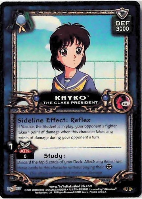 Yu Yu Hakusho TCG | Kayko, the Class President - Dark Tournament C50 | The Nerd Merchant
