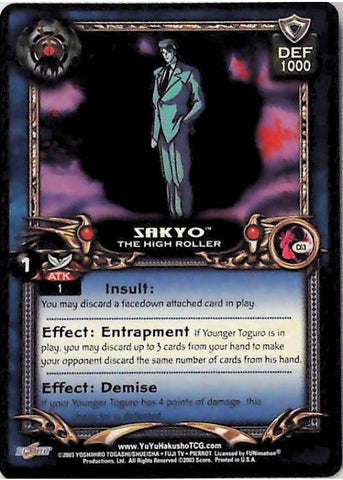 Yu Yu Hakusho TCG | Sakyo, the High Roller - Dark Tournament C63 | The Nerd Merchant