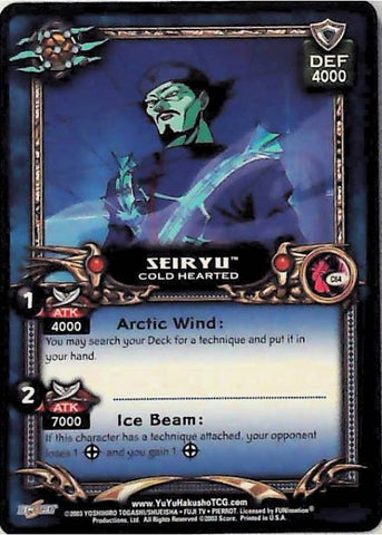 Yu Yu Hakusho TCG | Seiryu, Cold Hearted (Foil) - Dark Tournament C64 | The Nerd Merchant