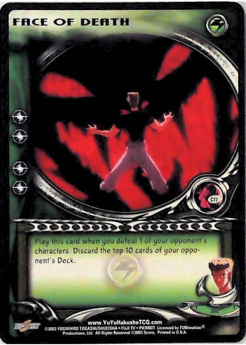 Yu Yu Hakusho TCG | Face of Death (Foil) - Dark Tournament C77 | The Nerd Merchant