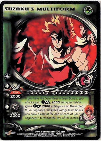Yu Yu Hakusho TCG | Suzaku's Multiform (Foil) - Dark Tournament C91 | The Nerd Merchant