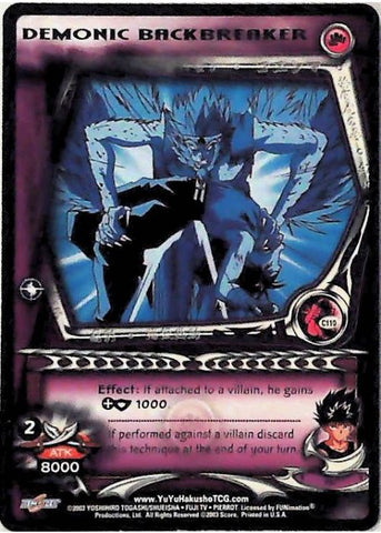 Yu Yu Hakusho TCG | Demonic Backbreaker (Foil) - Dark Tournament C110 | The Nerd Merchant